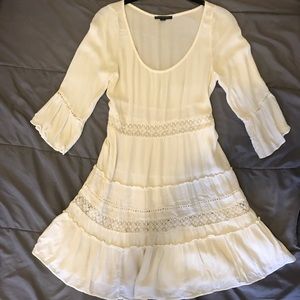 American Eagle White Boho Dress - Small